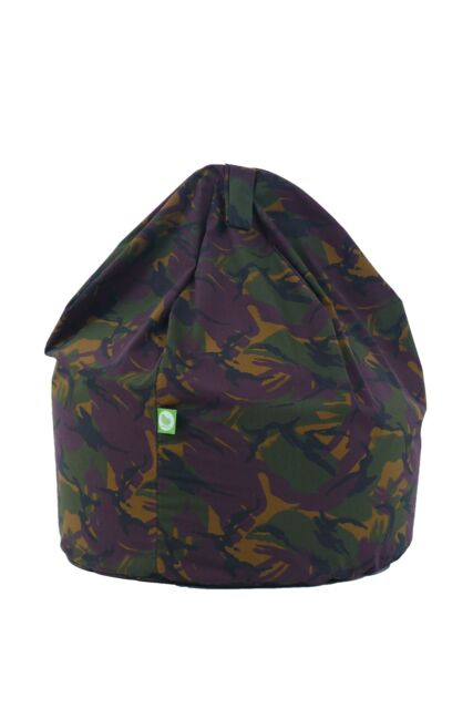 Bean Lazy Men's Cotton Green Army Camo Bean Bag Child Size - Size: Small - image 1