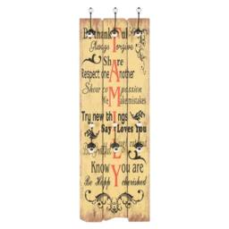 Berkfield Home Wall-mounted Coat Rack with 6 Hooks 120x40 cm FAMILY - thumbnail 3