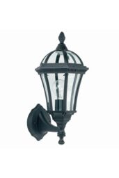 Netlighting Drayton 1 Light Outdoor Wall Lantern Clear Glass Black Paint IP44 E27