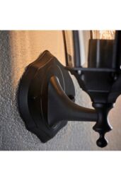 Netlighting Drayton 1 Light Outdoor Wall Lantern Clear Glass Black Paint IP44 E27 - thumbnail 5