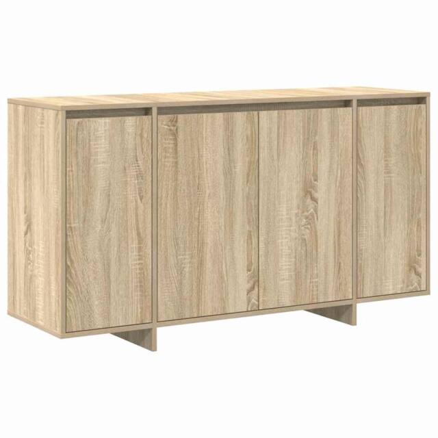 Berkfield Home Oak Sideboard Sonoma oak Engineered wood 135 x 41 x 75 cm in Light Tan - image 1