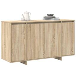 Berkfield Home Oak Sideboard Sonoma oak Engineered wood 135 x 41 x 75 cm in Light Tan - thumbnail 3