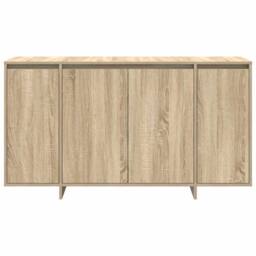 Berkfield Home Oak Sideboard Sonoma oak Engineered wood 135 x 41 x 75 cm in Light Tan - thumbnail 6