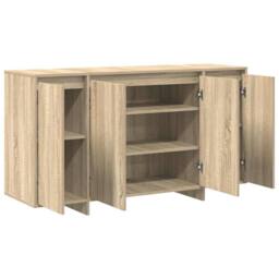 Berkfield Home Oak Sideboard Sonoma oak Engineered wood 135 x 41 x 75 cm in Light Tan - thumbnail 5