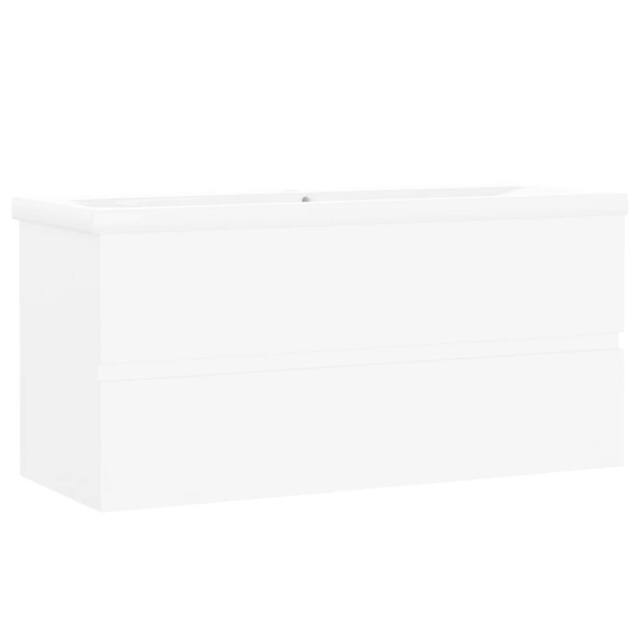 Berkfield Home Sink Cabinet with Built-in Basin White Engineered Wood - image 1