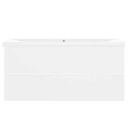 Berkfield Home Sink Cabinet with Built-in Basin White Engineered Wood - thumbnail 6