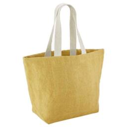 Westford Mill Jute Soft Washed Tote Bag in Orange - thumbnail 2