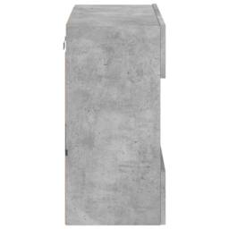 Berkfield Home TV Wall Cabinet with LED Lights Concrete Grey 58.5x30x60.5 cm - thumbnail 9