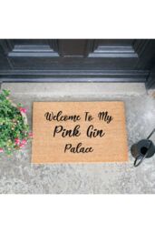 Artsy Mats Welcome To My Pink Palace Doormat in Black - Size: 40 cm x 60 cm - thumbnail 3