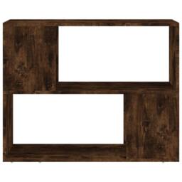 Berkfield Home Decorative Book Cabinet/Room Divider Smoked Oak 80x24x63 cm in Brown - Size: 80 x 24 x 63 cm - thumbnail 5