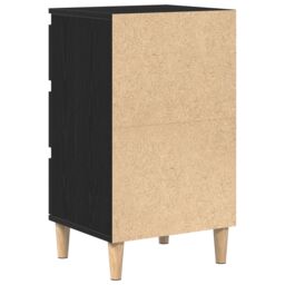 Berkfield Home Bedside Cabinet Black Oak 40x35x70 cm Engineered Wood - Size: 40 x 35 x 70 cm - thumbnail 8