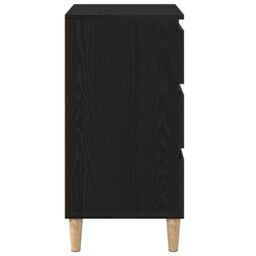 Berkfield Home Bedside Cabinet Black Oak 40x35x70 cm Engineered Wood - Size: 40 x 35 x 70 cm - thumbnail 7