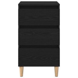 Berkfield Home Bedside Cabinet Black Oak 40x35x70 cm Engineered Wood - Size: 40 x 35 x 70 cm - thumbnail 6