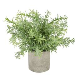 Wyld Haus Rosemary Artificial Plant in Stone Effect Pot in Green - Size: Medium - thumbnail 2