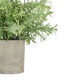 Wyld Haus Rosemary Artificial Plant in Stone Effect Pot in Green - Size: Medium - thumbnail 4