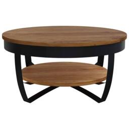 Berkfield Home Coffee Table 65x65x32 cm Solid Acacia Wood in Brown - Size: 65 x 65 x 32 cm - thumbnail 5