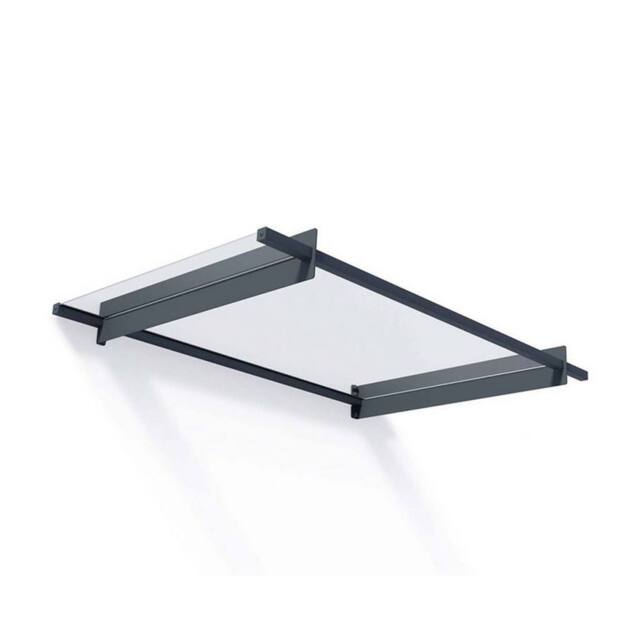 Palram Patio Cover Nancy Door Awning Canopy Nancy 1500 Clear, L150.5 cm, Grey - image 1