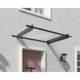 Palram Patio Cover Nancy Door Awning Canopy Nancy 1500 Clear, L150.5 cm, Grey - thumbnail 2