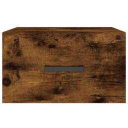 Berkfield Home Wall-mounted Bedside Cabinets 2 pcs Smoked Oak 35x35x20 cm in Brown - Size: 35 x 35 x 20 cm - thumbnail 6