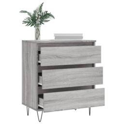 Berkfield Home Sideboard Grey Sonoma 60x35x70 cm Engineered Wood - Size: 60 x 35 x 70 cm - thumbnail 4