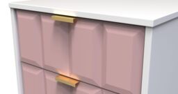 Ready Assembled 2 U Metro 2 Drawer Bedside Cabinet (Ready Assembled) in Dusty Pink - thumbnail 4