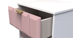 Ready Assembled 2 U Metro 2 Drawer Bedside Cabinet (Ready Assembled) in Dusty Pink - thumbnail 5