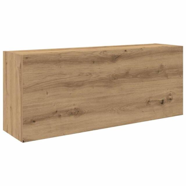 Berkfield Home Bathroom Wall Cabinet Artisan Oak 100x25x40 cm Engineered Wood in Brown - Size: 100 x 25 x 40 cm - image 1