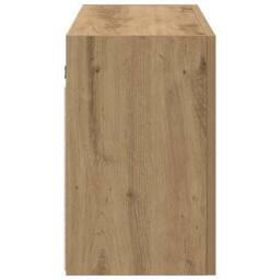 Berkfield Home Bathroom Wall Cabinet Artisan Oak 100x25x40 cm Engineered Wood in Brown - Size: 100 x 25 x 40 cm - thumbnail 6