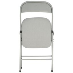 Harbour Housewares Fabric Padded Metal Folding Chair in Grey - thumbnail 4