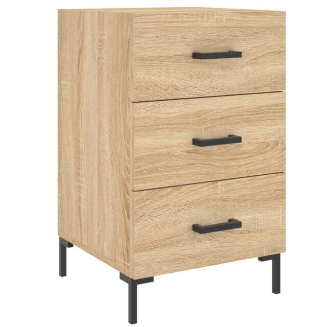 Berkfield Home Bedside Cabinet Sonoma Oak 40x40x66 cm Engineered Wood in Tan - Size: 40 x 40 x 66 cm - image 1