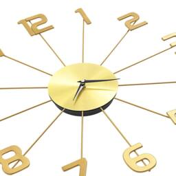 Berkfield Home Wall Clock Metal 50 cm Golden in Gold - thumbnail 5