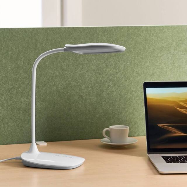 Wyld and Coco White LED Desk Lamp - Adjustable Arm Stepless Dimming and 3 CCT Modes - image 1