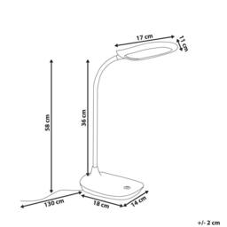 Wyld and Coco White LED Desk Lamp - Adjustable Arm Stepless Dimming and 3 CCT Modes - thumbnail 3
