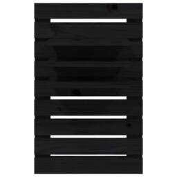 Berkfield Home Beautiful Wall-mounted Bedside Shelves 2 pcs Black Solid Wood Pine - thumbnail 6