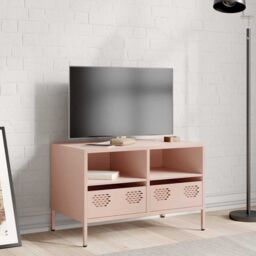 Berkfield Home TV Cabinet Pink 68x39x43.5 cm Cold-rolled Steel - thumbnail 3