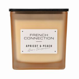 French Connection Square Range - Apricot & Peach Candle 200g (1-Wick) - FCC003OS in Orange - Size: XL