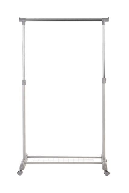 Orsina Clothes Rack Clothes Hanging Rail With Shoe Rack in Silver - image 1