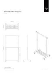 Orsina Clothes Rack Clothes Hanging Rail With Shoe Rack in Silver - thumbnail 4
