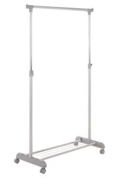 Orsina Clothes Rack Clothes Hanging Rail With Shoe Rack in Silver - thumbnail 2