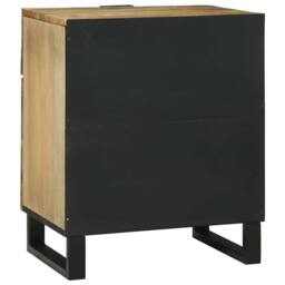 Berkfield Home Stylish Bedside Cabinet 50x33x60 cm Solid Wood Mango in Brown - Size: 50 x 33 x 60 cm - thumbnail 5