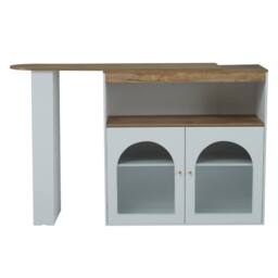 BTM Extendable Kitchen Island with LED in White - thumbnail 8