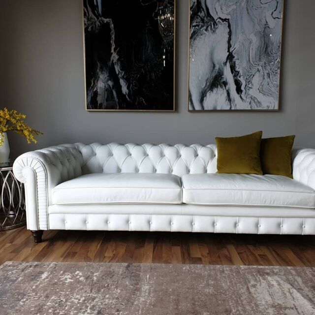 Chesterfield Essential Leather 3 Seater Sofa