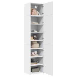 Berkfield Home Slim Storage Cabinet White 50x42.5x225 cm Engineered Wood - thumbnail 3
