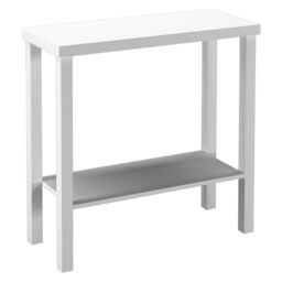 EONLION 2-Tier White Wooden Narrow Console Side Table Entryway Hallway Furniture - thumbnail 4