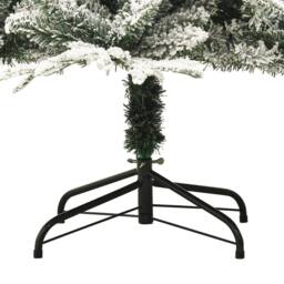 Berkfield Home Artificial Christmas Tree with Flocked Snow Green 210 cm PVC&PE - thumbnail 5