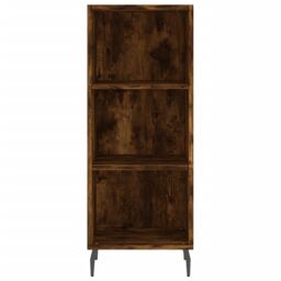 Berkfield Home Sideboard Smoked Oak 34.5x32.5x90 cm Engineered Wood in Brown - thumbnail 4