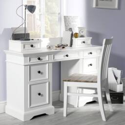 Statement Furniture Gainsborough Dressing Table with Extension Drawers in White - thumbnail 1
