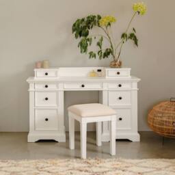 Statement Furniture Gainsborough Dressing Table with Extension Drawers in White - thumbnail 2
