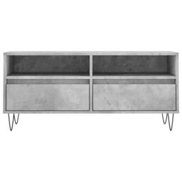 Berkfield Home TV Cabinet Concrete Grey 100x34.5x44.5 cm Engineered Wood - thumbnail 5