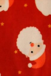 Dreams & Drapes 'Jolly Santa' Plush Fleece Throw in Red - Size: 120 cm x 150 cm - thumbnail 2